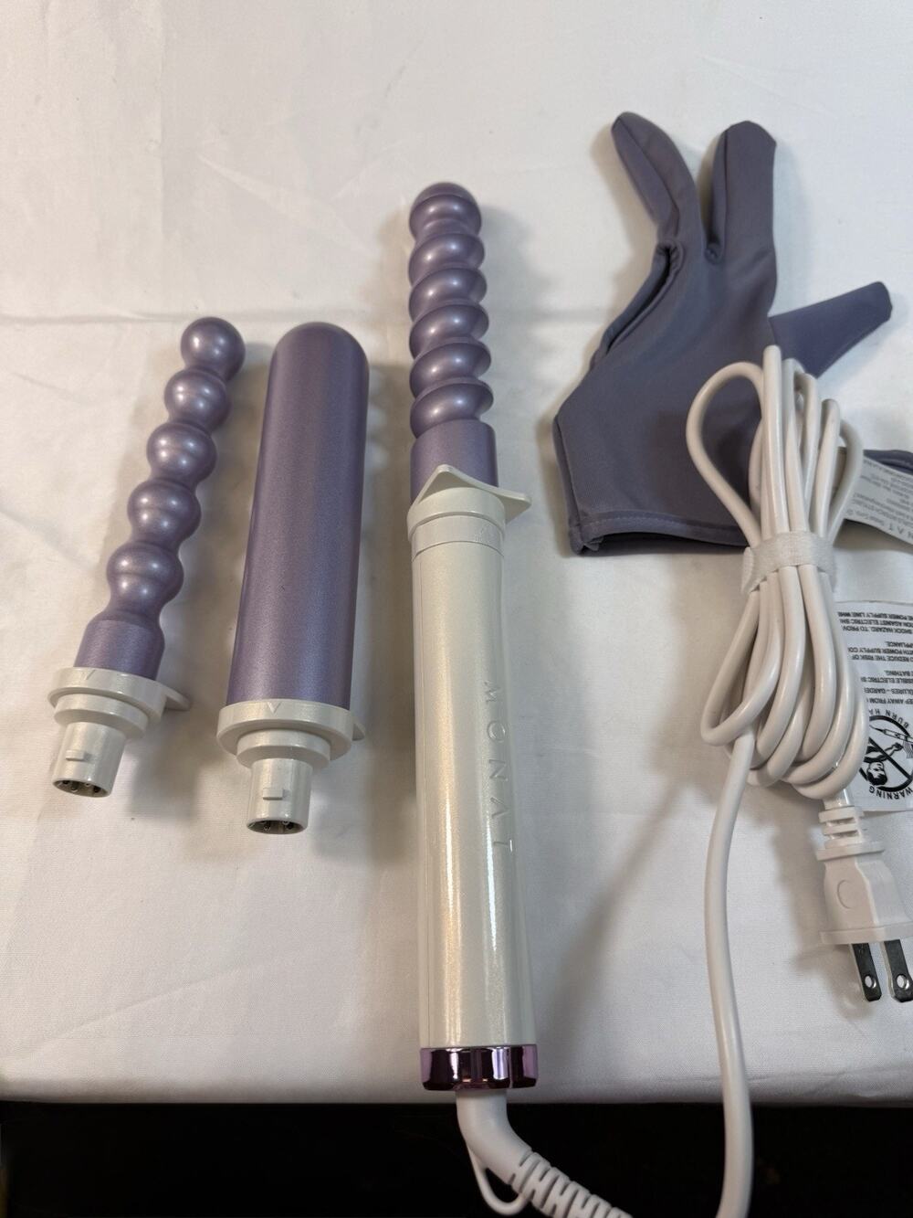 Monat Endless Curl Hair Styling Hot Tool W/Interchangeable Wands W/glove